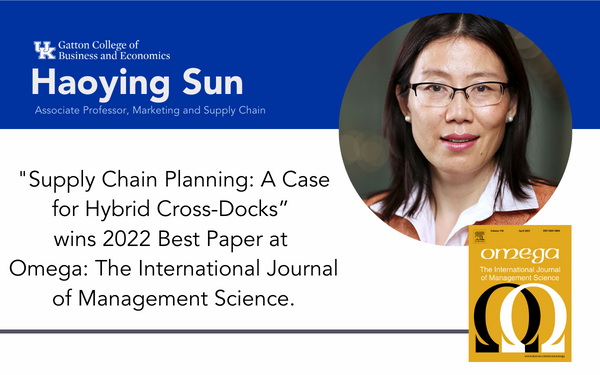 Haoying Sun Paper Wins Best Paper in Omega The International